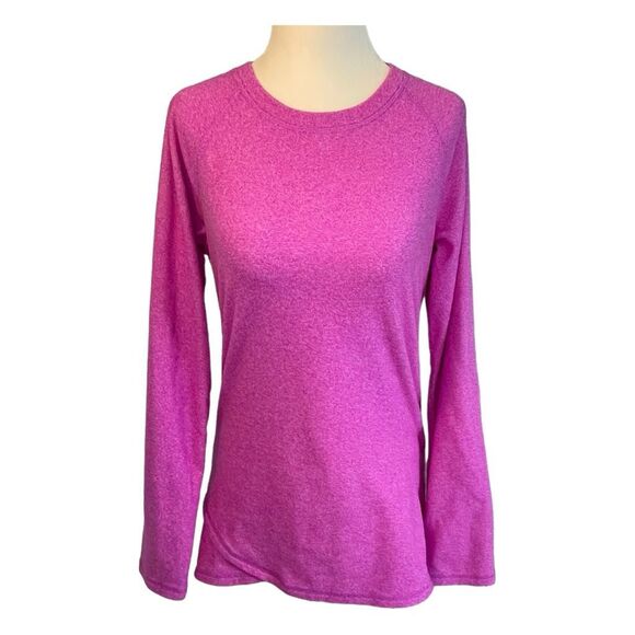 New Balance Fleece Sweatshirt Hot Pink Knit Crewneck Long Sleeve Running S - Picture 1 of 4